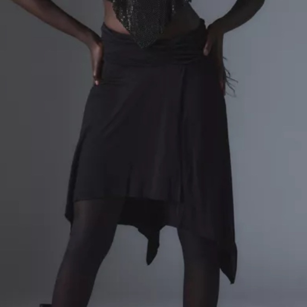 Silence + Noise Asymmetrical Black Skirt